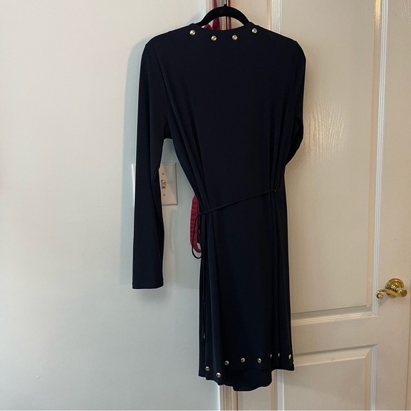 Navy Wrap Dress - Picture 7 of 7